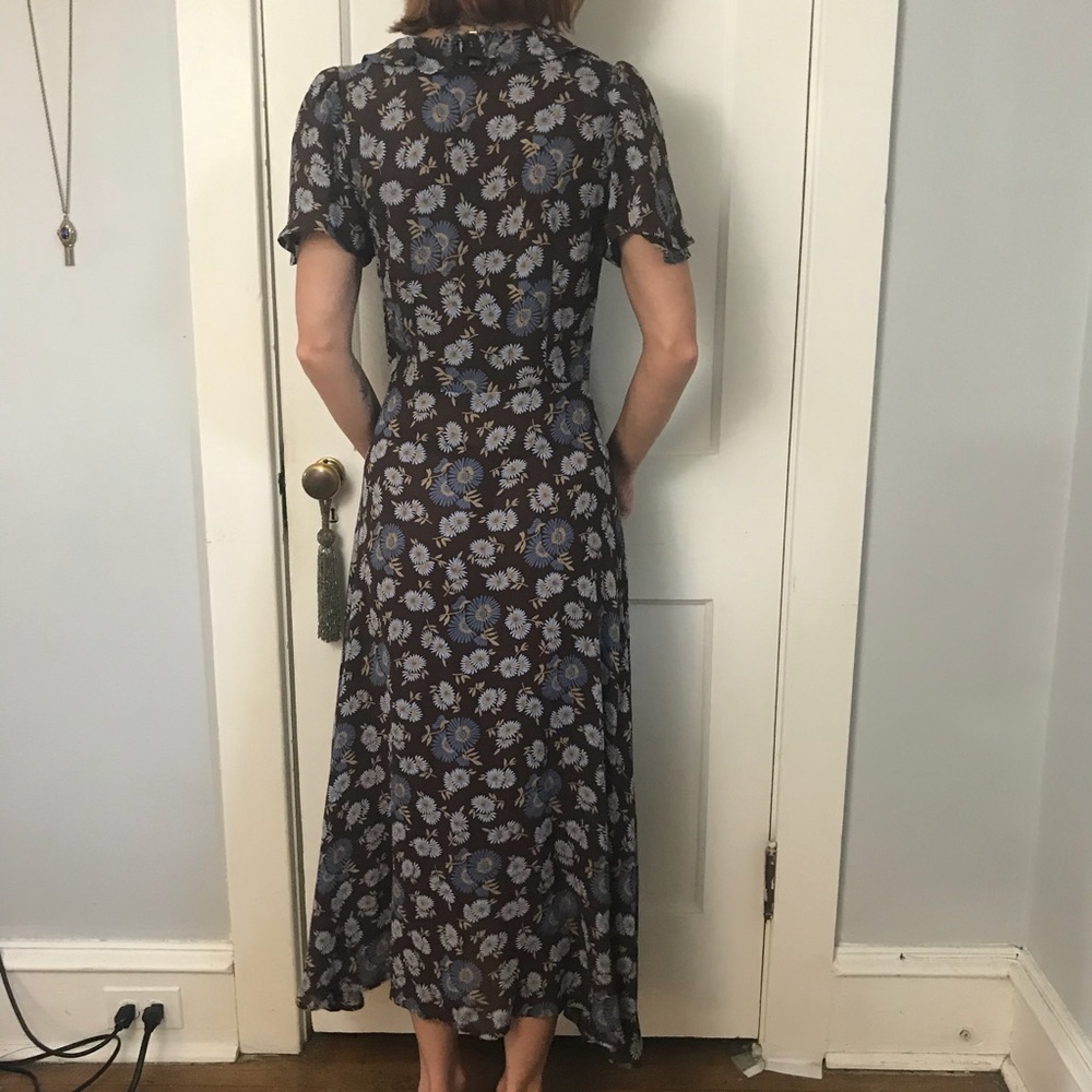 Christy Dawn Brown Floral Deadstock Maxi Dress - Picture 4 of 13